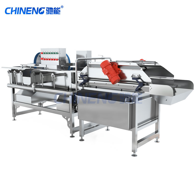 Cleaning line for vegetable processing
