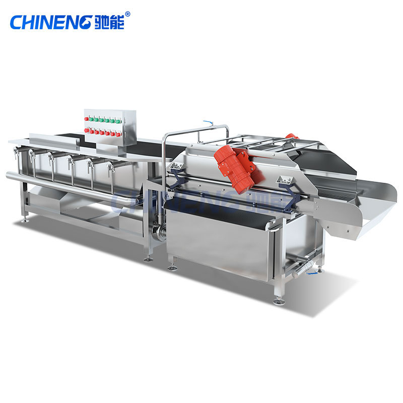 Cleaning line for vegetable processing