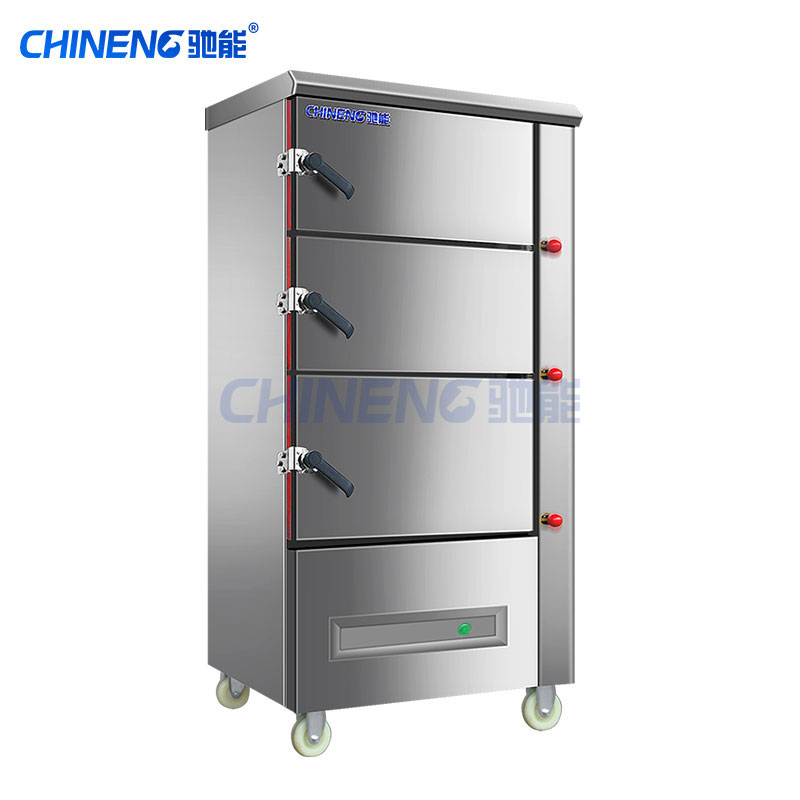 Three door through window steam cabinet