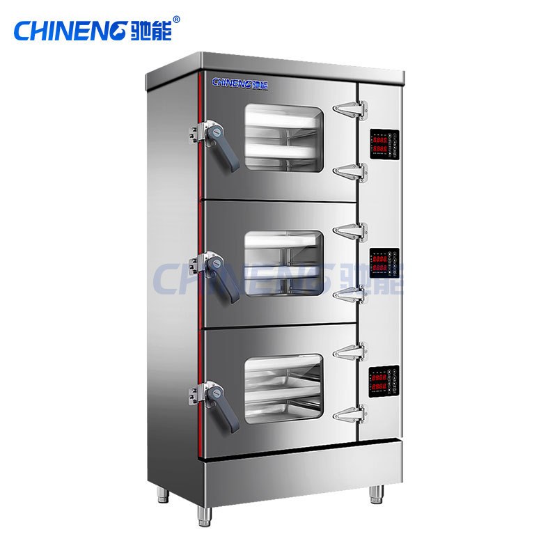 Three door through window steam cabinet