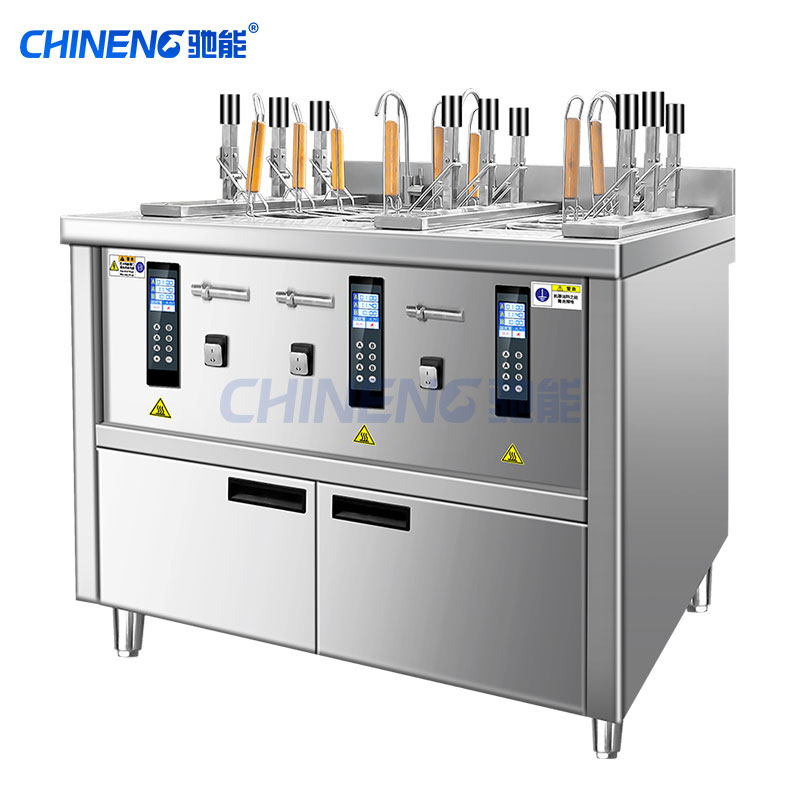Automatic lift cooking furnace