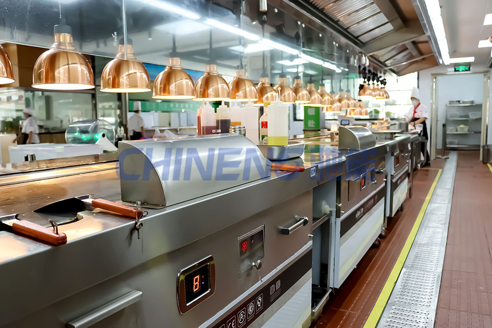 200-300Enterprise Canteen Kitchen 3D Rendering